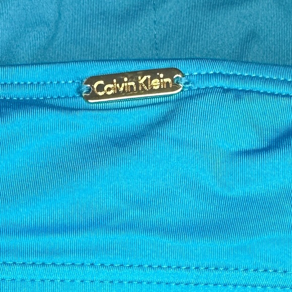 Calvin Klein Aqua and Black Striped Swimwear size 12 - Picture 5 of 8